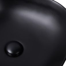 Раковина з донним клапаном Qtap Kolibri 41 см чорна матова (QT10112144MBMB) — фото 4