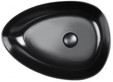 Раковина з донним клапаном Qtap Leo 47 см чорна матова (QT1111A053MB) — фото 3