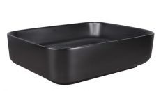 Раковина з донним клапаном Qtap Tern 50 см чорна матова (QT172195MBMB)