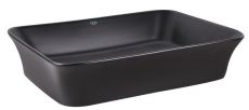 Раковина з донним клапаном Qtap Virgo 50 см чорна матова (QT18112261MBMB)
