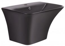 Раковина с донным клапаном Qtap Crow 60 см черная матовая (QT0511G835MB)