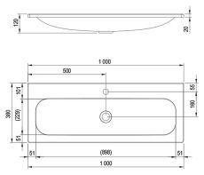 Раковина Ravak Ring 1000 100 см (XJK01110000) — фото 4