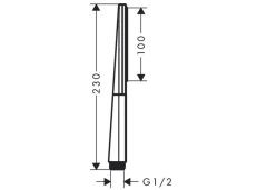 Ручний душ Hansgrohe RAINFINITY Baton 100 1jet (26866000) — фото 6