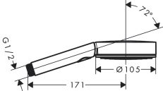 Ручной душ Hansgrohe Pulsify Select S 3jet Activation чёрный матовый (24101670) — фото 4
