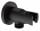 Шлангове під єднання з тримачем ручного душу Genebre Oslo Black чорне (1649 04)