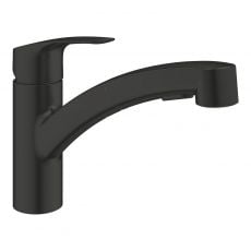 Змішувач для кухні з витяжним виливом Grohe Eurosmart чорний матовий (303052431)