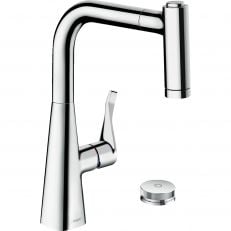 Смеситель для кухни с выдвижным изливом Hansgrohe Metris Select M71 sBox (73805000)