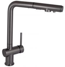 Змішувач для кухні з підключенням до фільтру Qtap Rozcesti Gunmetal Black PVD (QTROZ367GMB45942)