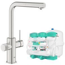Комплект змішувача для кухні Grohe Blue Pure Minta з фільтром зворотного осмосу Ecosoft P’URE AquaCalcium Mint (MO67530601DC)