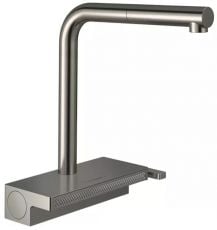 Смеситель для кухни с выдвижным изливом Hansgrohe Aquno Select M81 нержавеющая сталь (73836800)