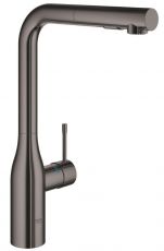 Змішувач для кухні з висувним виливом Grohe Essence графіт темний (30270A00)