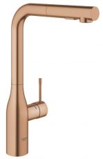 Змішувач для кухні з висувним виливом Grohe Essence теплий захід сонця матовий (30270DL0)