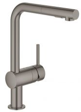 Змішувач для кухні з висувним виливом Grohe Minta графіт темний матовий (30274AL0)