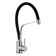 Смеситель для кухни Kroner KRP Edelstahl Klassisch - PVD035BLK нержавеющая сталь (CV035453)