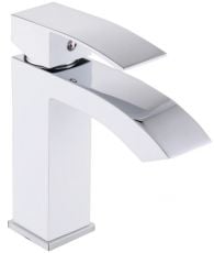 Смеситель для раковины Qtap Swan Cascada хром-белый (QTSWA270CRW45568)