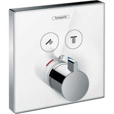 Термостат прихованого монтажу Hansgrohe ShowerSelect Glass білий (15738400)