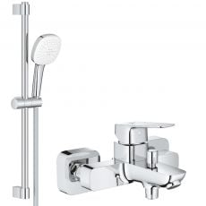 Змішувач для ванни Grohe Cubeo з душовим гарнітуром Grohe Tempesta Cube (BF101813TC)