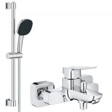 Змішувач для ванни Grohe QuickFix Dice з душовим гарнітуром Grohe Vitalio Comfort (BF101872VC)