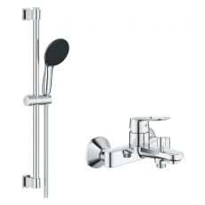 Змішувач для ванни Grohe BauLoop з душовим гарнітуром Grohe Vitalio Start (2360326951)