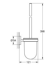 Туалетный ершик Grohe QuickFix Start Black чёрный матовый (411852430) — фото 7