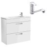Тумба с раковиной Roca Debba 80 см A855907806 со смесителем Roca Victoria-N A5A8925C00