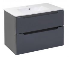 Тумба підвісна з раковиною Qtap Scorpio 80 см (QT1472TPВ8023080CG) сірий