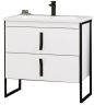 Тумба підлогова з раковиною Devit ART 80 см біла матов (0W20080W)