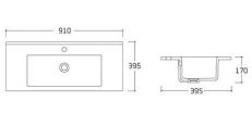 Тумба підлогова з раковиною RJ VELUM 90 см (RJ82900) — фото 3