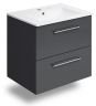Тумба с раковиной Imprese VALTICE 60 см серая (f3202G)