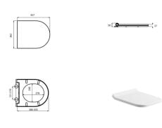 Унітаз підвісний DEVIT UP Rimless з сидінням Soft-Close (3020120) — фото 3