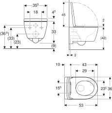 Унітаз підвісний Geberit iCon Rimfree з сидінням Soft-Close (500.784.01.1) — фото 3