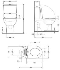 Унітаз-компакт Qtap Scorpio Rimless Ultra Quiet з сидінням Soft-close чорний матовий (QT14226088AMB) — фото 8