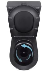 Унітаз-компакт Qtap Scorpio Rimless Ultra Quiet з сидінням Soft-close чорний матовий (QT14226088AMB) — фото 5