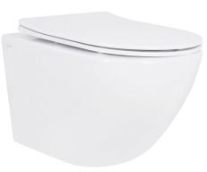 Унитаз подвесной Qtap Jay Rimless Ultra Quiet с сиденьем Soft-close (QT07335177W)