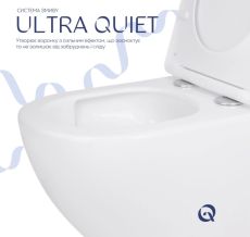 Унитаз подвесной Qtap Jay Rimless Ultra Quiet с сиденьем Soft-close (QT07335177W) — фото 4