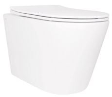 Унитаз подвесной Qtap Scorpio Rimless Ultra Quiet с сиденьем Soft-close (QT14332380AW)