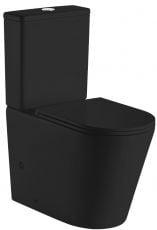 Унітаз-компакт Volle LUGO 2.0 Vortice з бачком та кришкою Slim Soft-Close чорний матовий (1348.002004)