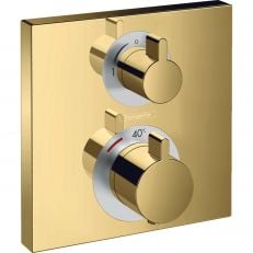 Термостат прихованого монтажу Hansgrohe Ecostat Square поліроване золото (15714990)